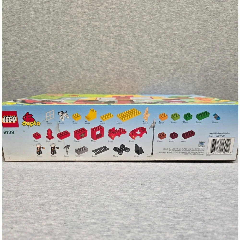LEGO Duplo My First Fire Station 6138 Building Set 60pc Age 2-5 New Factory